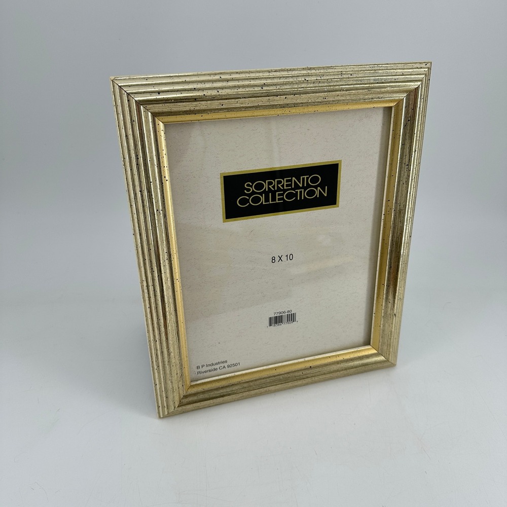 Sorrento Collection 8x10 Gold Tone Ribbed Picture Frame BP Industries 77906-80